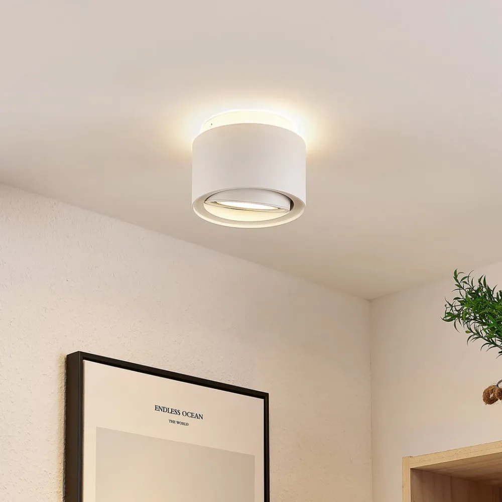 Gang|Loftlamper ^ Arcchio loftlampe Walisa, Ø 15 cm, hvid, metal, GU10