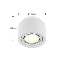 Gang|Loftlamper ^ Arcchio loftlampe Walisa, Ø 15 cm, hvid, metal, GU10