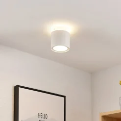 Arcchio Gang|Loftlamper > loftlampe Walisa, Ø 10 cm, hvid, diffuser, GU10
