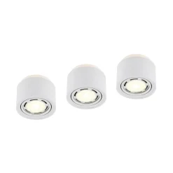 Spotlights ^ Arcchio loftlampe Walisa, Ø 15 cm, rund, hvid, sæt med 3 stk