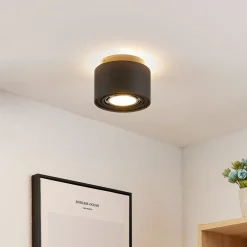 Arcchio Loftlamper|Loftlamper > loftlampe Walisa, Ø 15 cm, sort, metal, GU10