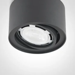 Arcchio Loftlamper|Loftlamper > loftlampe Walisa, Ø 15 cm, sort, metal, GU10
