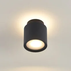 Arcchio Loftlamper|Spotlights > loftlampe Walisa, Ø 10 cm, sort, diffuser, GU10
