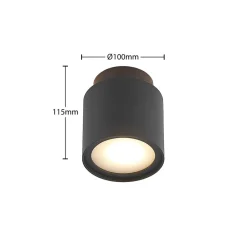 Arcchio Loftlamper|Spotlights > loftlampe Walisa, Ø 10 cm, sort, diffuser, GU10