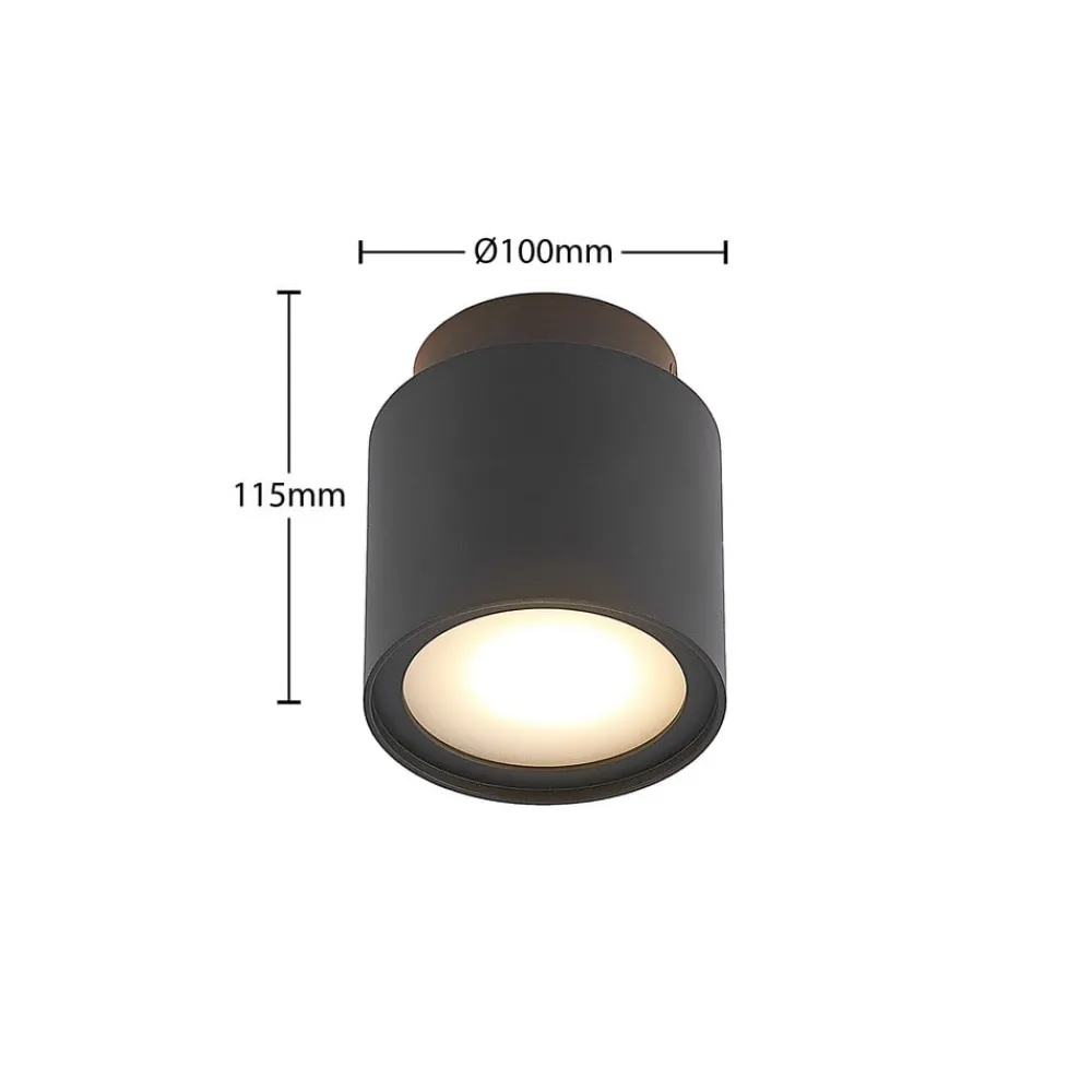 Arcchio Loftlamper|Spotlights > loftlampe Walisa, Ø 10 cm, sort, diffuser, GU10