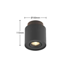 Arcchio Loftlamper|Spotlights > loftlampe Walisa, Ø 10 cm, sort, metal, GU10