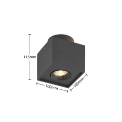 Arcchio Spotlights > loftlampe Walisa, 10 x 10 cm, sort, GU10