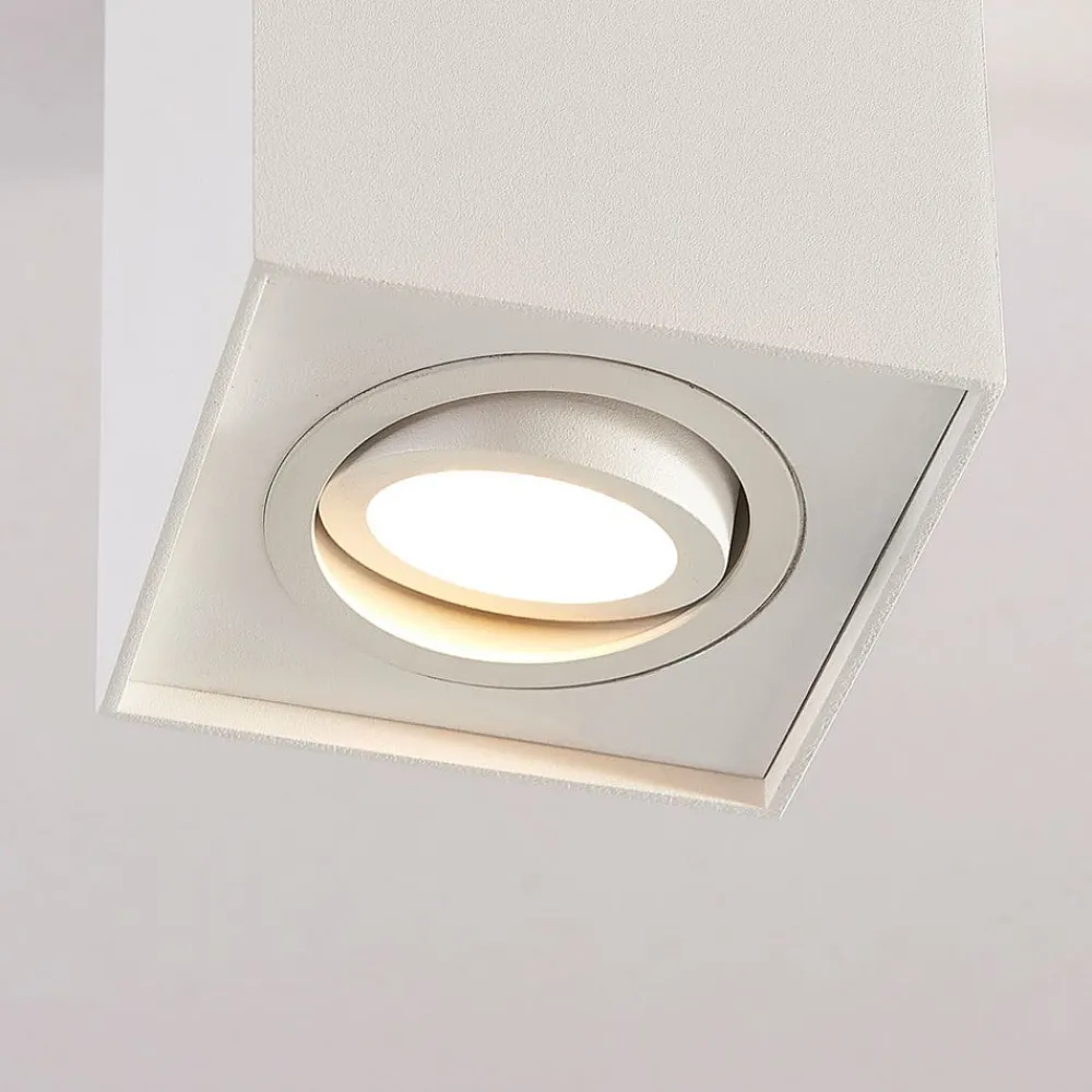 Arcchio Arbejdsrum/Kontor > loftspot Jolina, kantet, hvid, 13 cm, metal