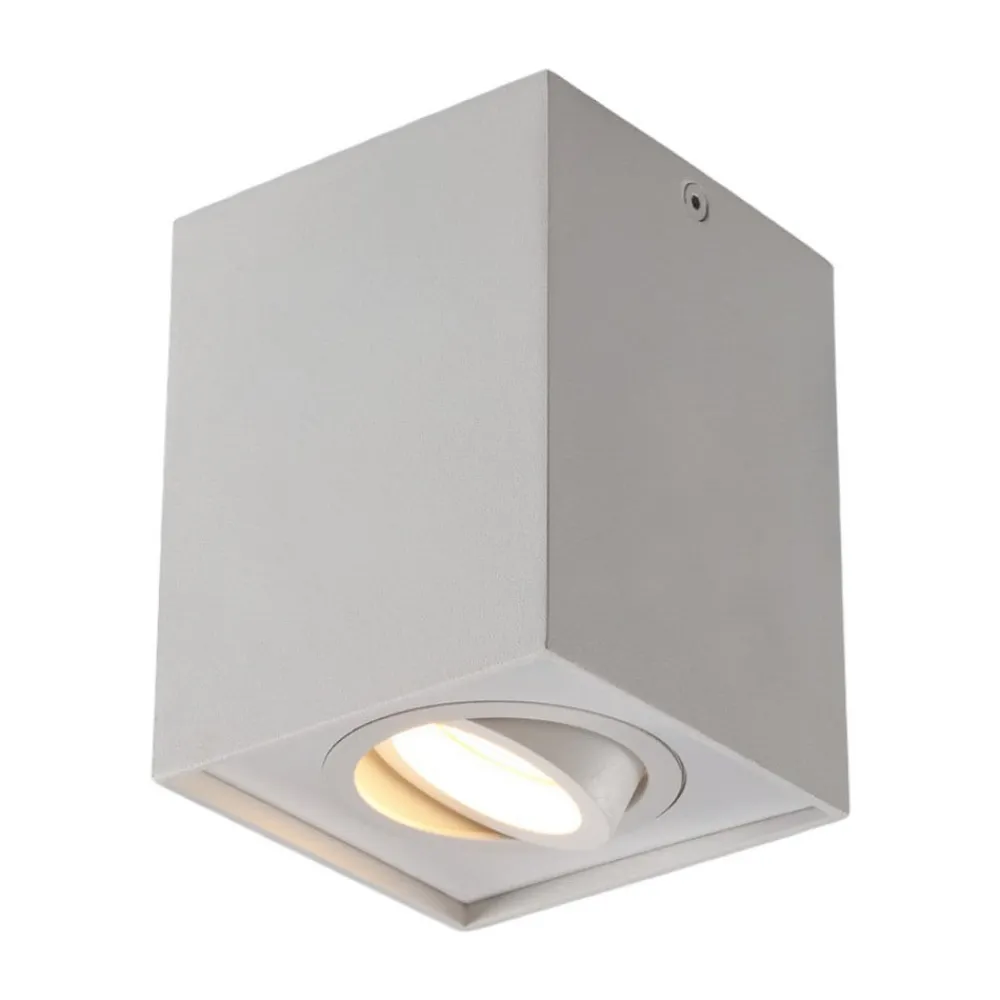 Arcchio Arbejdsrum/Kontor > loftspot Jolina, kantet, hvid, 13 cm, metal