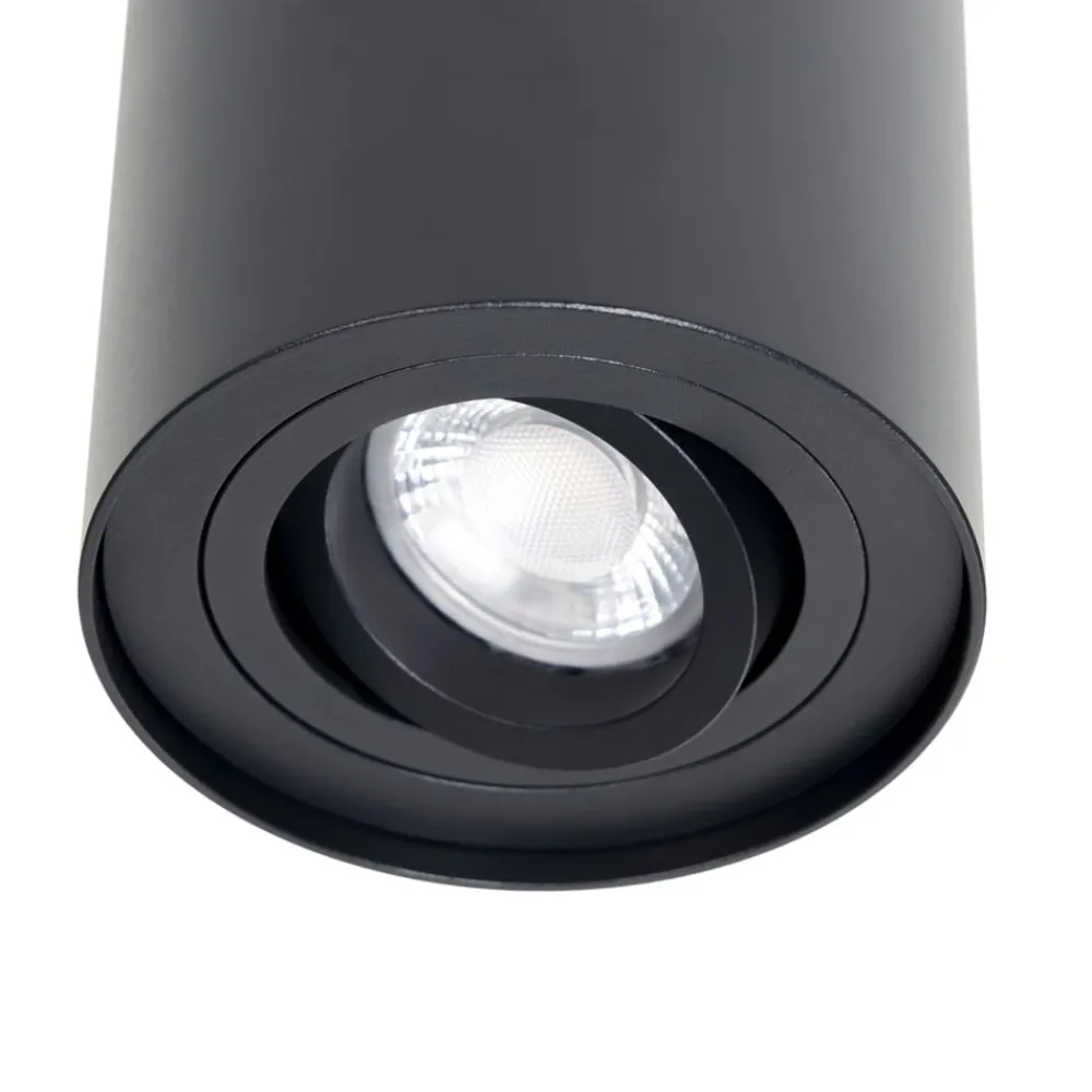 Loftlamper ^ Arcchio loftspot Jolina, rund, antracit, 13 cm, metal