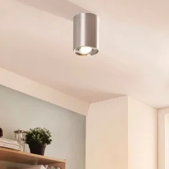 Arcchio Loftlamper|Loftlamper > loftspot Jolina, rund, grå, 13 cm, metal