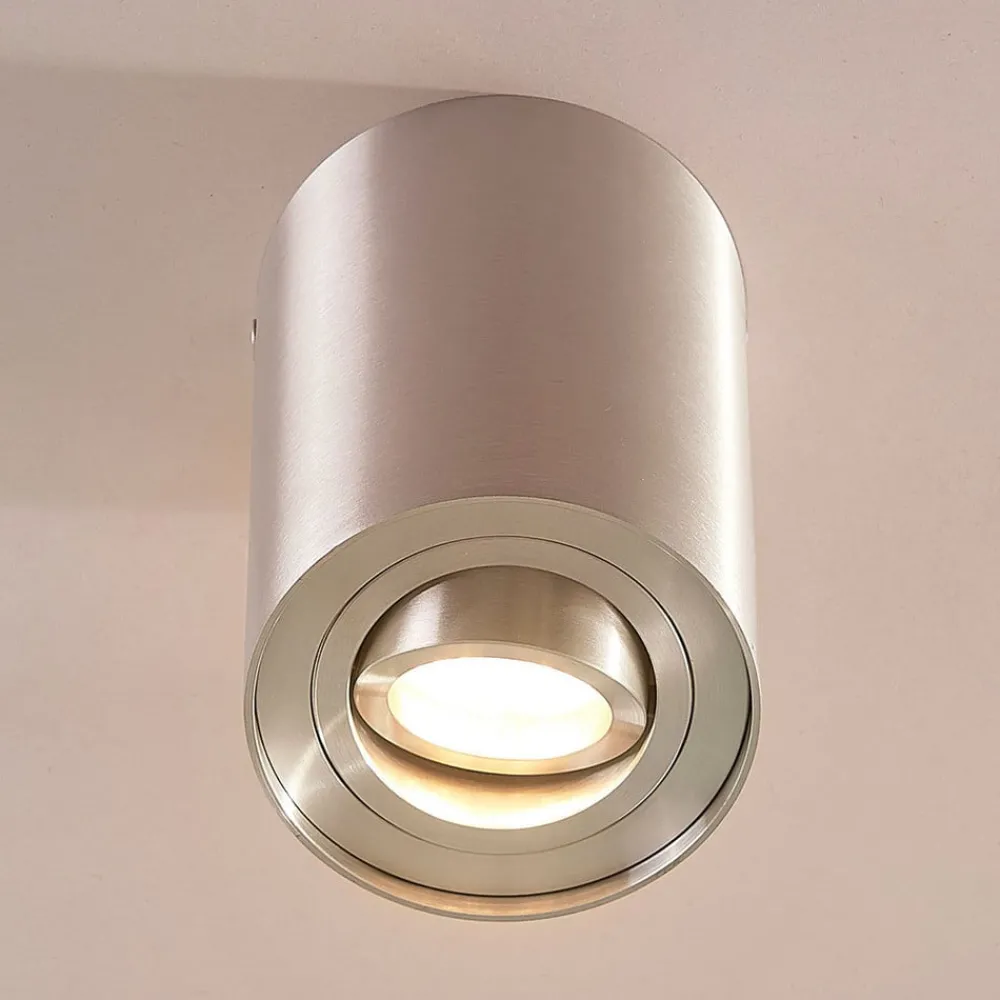 Arcchio Loftlamper|Loftlamper > loftspot Jolina, rund, grå, 13 cm, metal