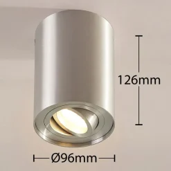 Arcchio Loftlamper|Loftlamper > loftspot Jolina, rund, grå, 13 cm, metal