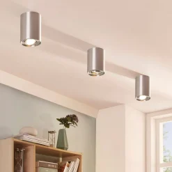 Arcchio Loftlamper|Loftlamper > loftspot Jolina, rund, grå, 13 cm, metal