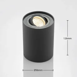 Arcchio Loftlamper|Loftlamper > loftspot Jolina, rund, antracit, sæt med 2, aluminium