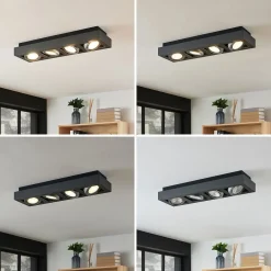 Arcchio Loftlamper|Loftlamper > loftspot Ronka, 65 cm, 4 lyskilder, grå, GU10