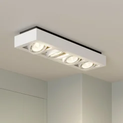 Loftlamper|Loftlamper ^ Arcchio loftspot Ronka, 65 cm, 4 lyskilder, hvid, GU10