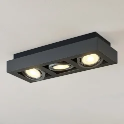 Arcchio Gang|Loftlamper > loftspot Ronka, 50 cm, 3 lyskilder, grå, GU10