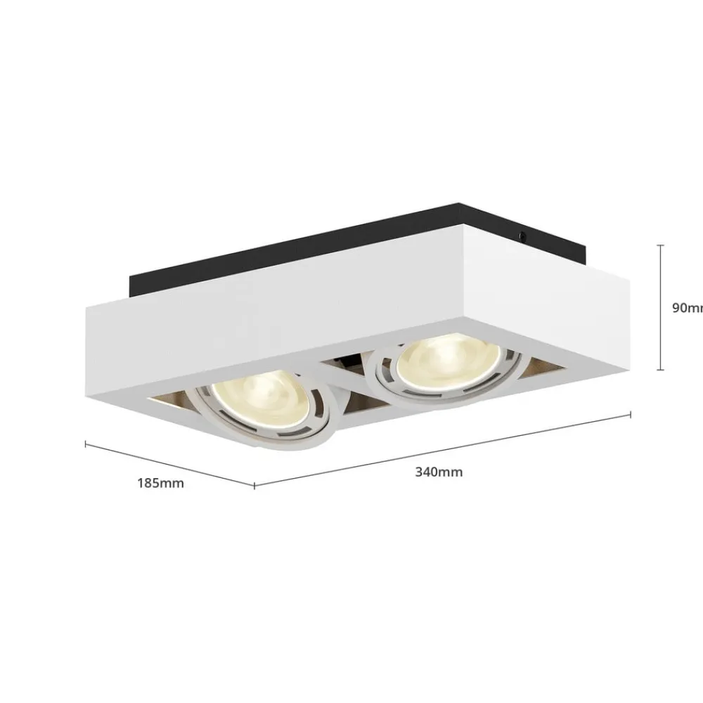 Gang|Loftlamper ^ Arcchio loftspot Ronka, 34 cm, 2 lyskilder, hvid, GU10