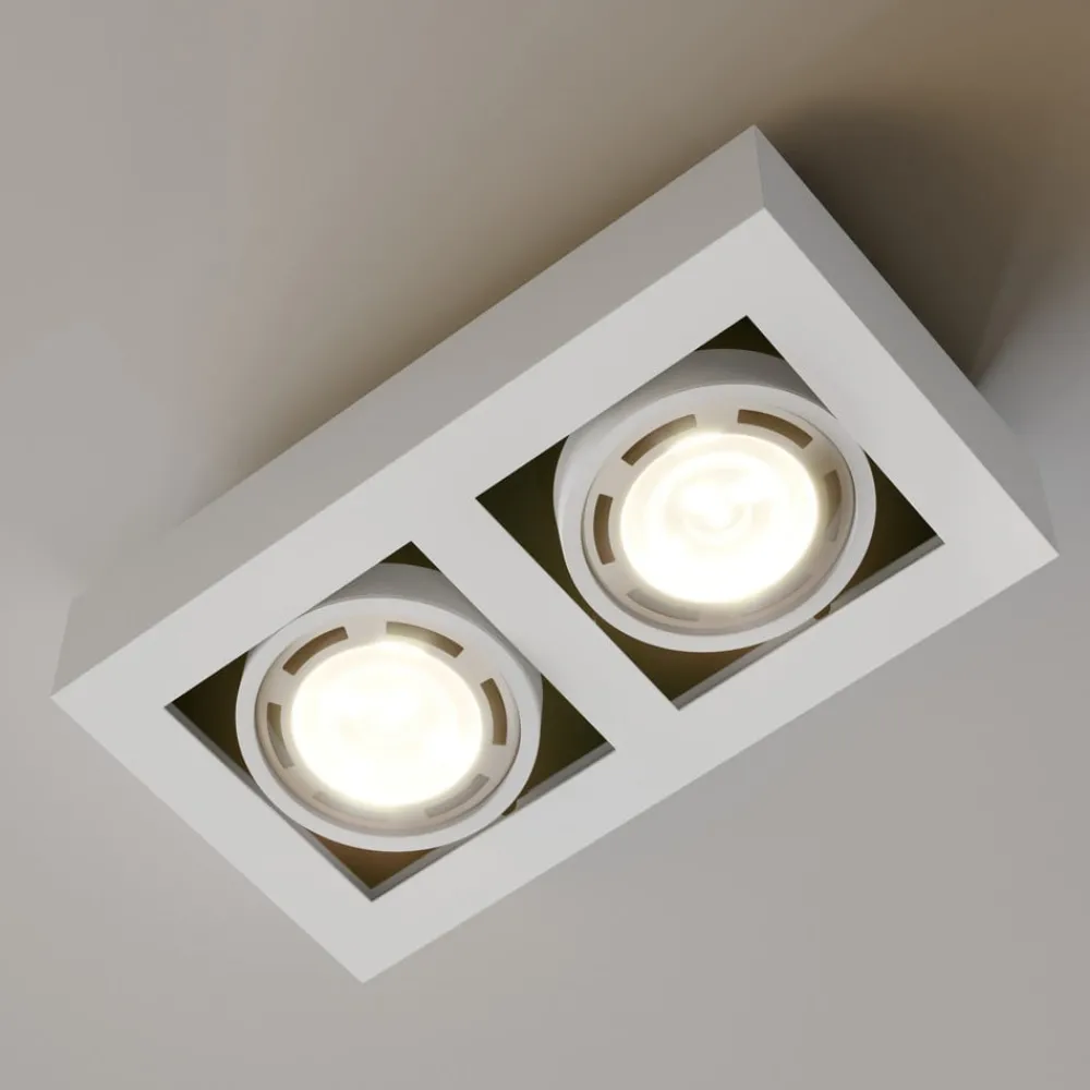 Gang|Loftlamper ^ Arcchio loftspot Ronka, 34 cm, 2 lyskilder, hvid, GU10