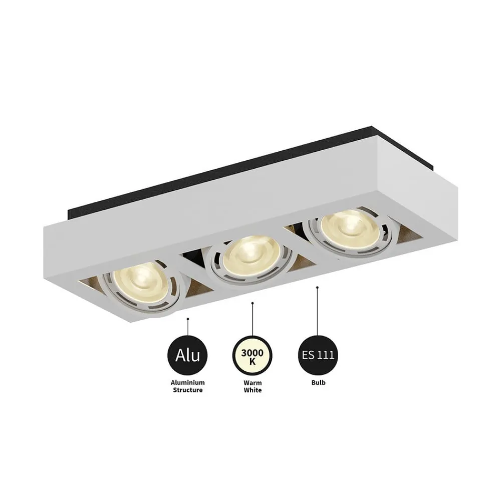 Arcchio Gang|Loftlamper > loftspot Ronka, 50 cm, 3 lyskilder, hvid, GU10