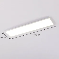 Arbejdsrum/Kontor|Gang ^ Arcchio Lysander LED-panel, CCT, 119cm 55W, hvid