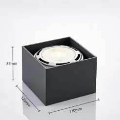 Arcchio Arbejdsrum/Kontor|Spotlights > Mabel loftspot, 12 cm x 12 cm, grå, GU10