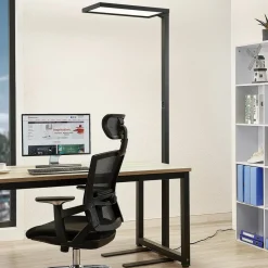 Arbejdsrum/Kontor ^ Arcchio Nelus LED-gulvlampe til kontor, sort sensor