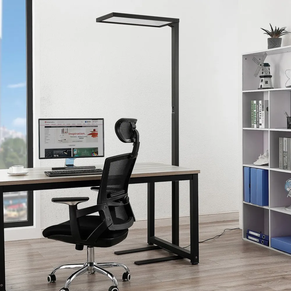 Arbejdsrum/Kontor ^ Arcchio Nelus LED-gulvlampe til kontor, sort sensor