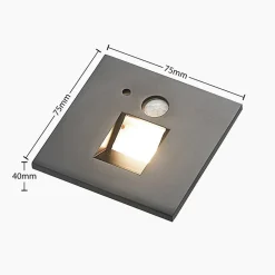 Væglamper|Indbygningsspots ^ Arcchio Neru LED-lampe sensor kantet sort