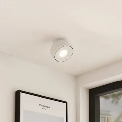 Loftlamper ^ Arcchio Rotari LED-loftlampe, hvid, drejelig, metal