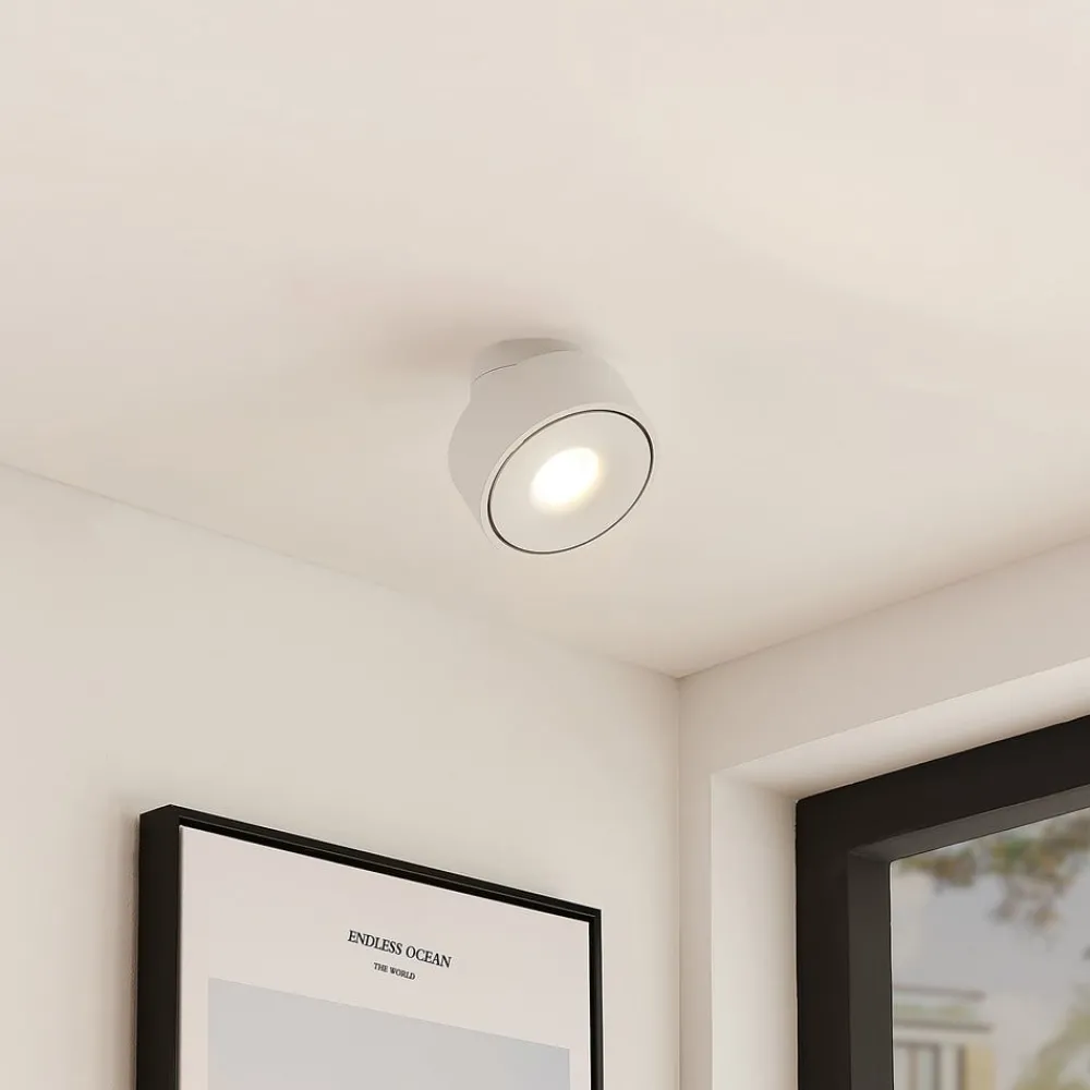 Loftlamper ^ Arcchio Rotari LED-loftlampe, hvid, drejelig, metal