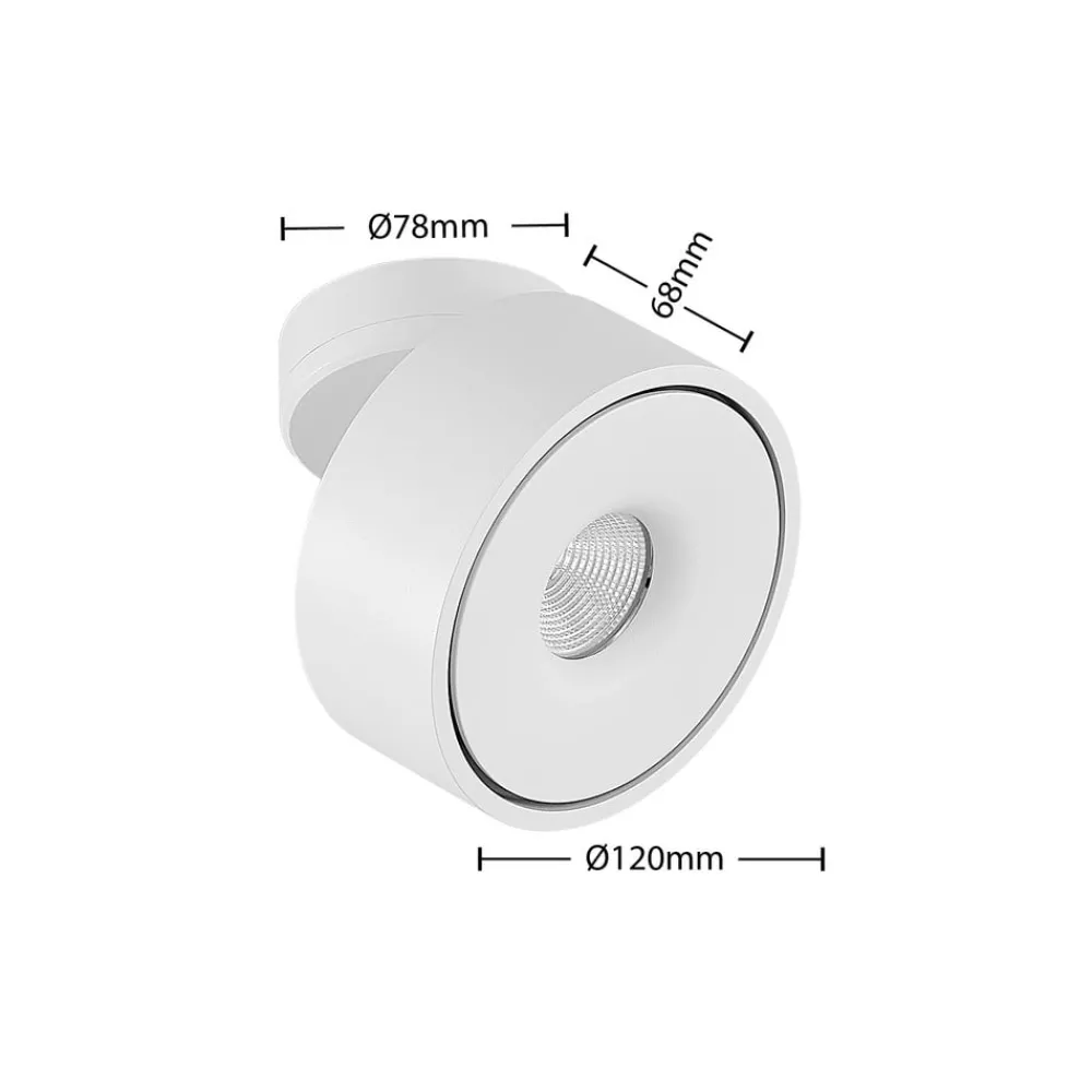 Loftlamper ^ Arcchio Rotari LED-loftlampe, hvid, drejelig, metal