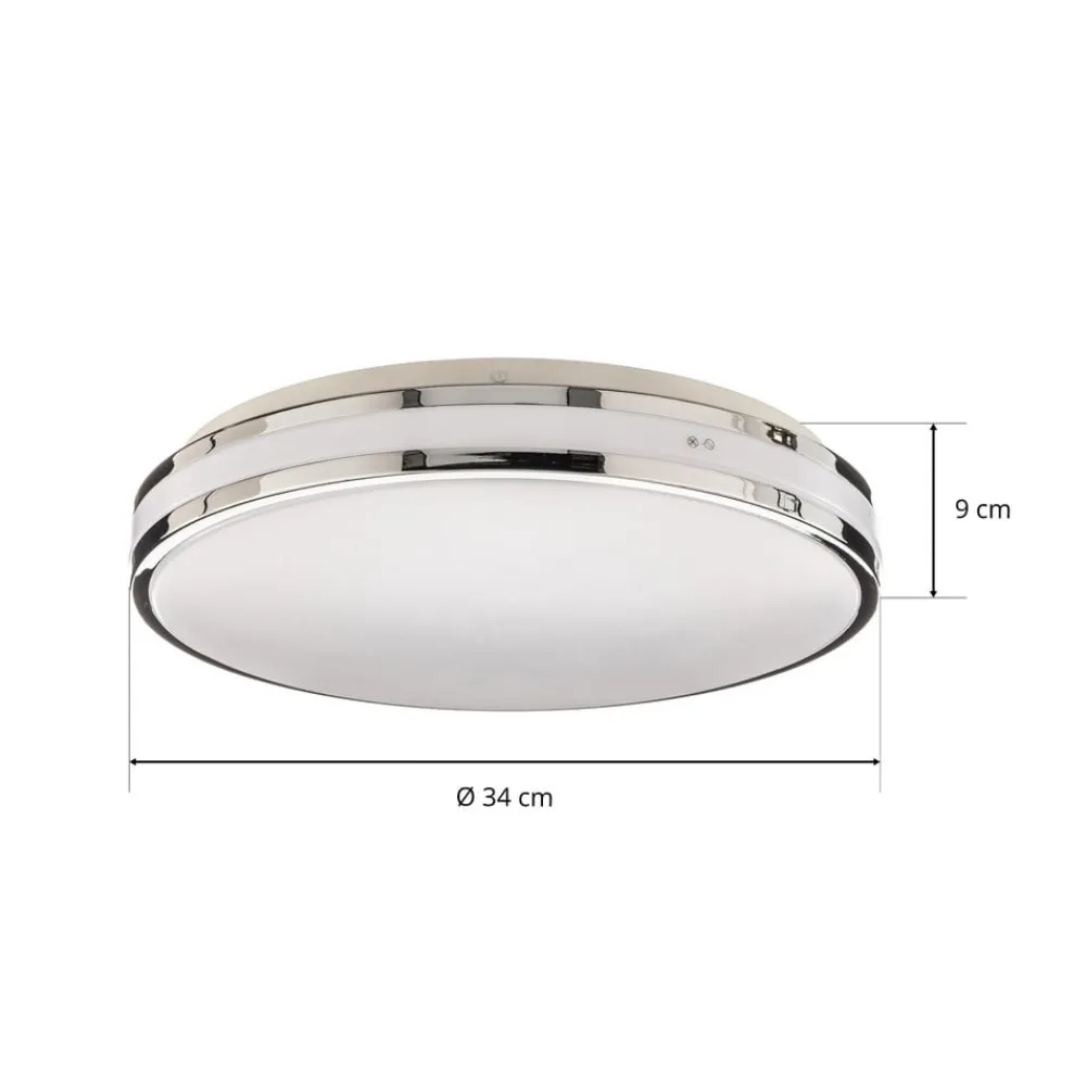 Loftlamper ^ Arcchio Sinovu LED-loftlampe til badeværelset, krom, 34 cm