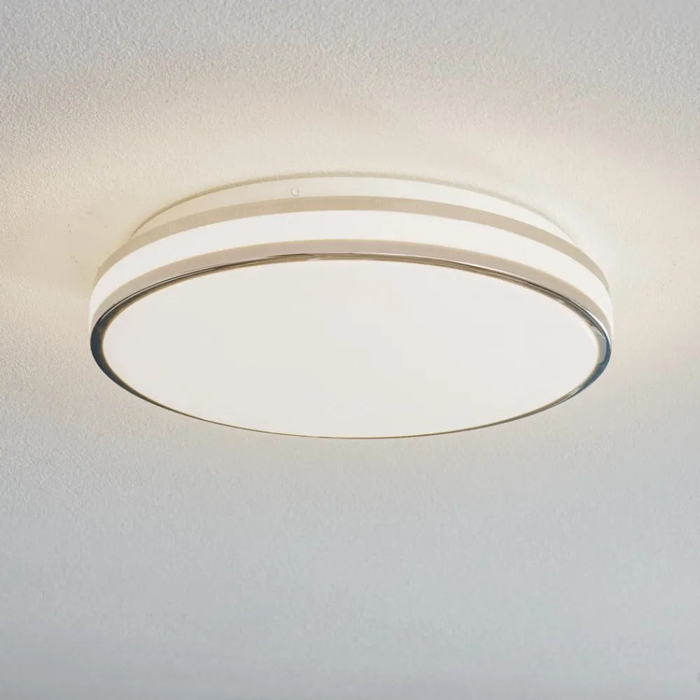 Loftlamper ^ Arcchio Sinovu LED-loftlampe til badeværelset, krom, 34 cm