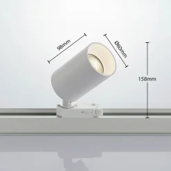 Arbejdsrum/Kontor|Gang ^ Arcchio skinnespot Brinja, hvid, Ø 6 cm, 3-faset, GU10