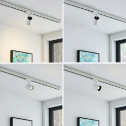 Arcchio Arbejdsrum/Kontor|Loftlamper > skinnespot Iavo, hvid, 13 cm, 3-faset, GU10