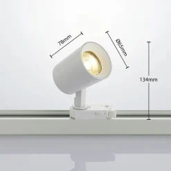 Arcchio Arbejdsrum/Kontor|Loftlamper > skinnespot Iavo, hvid, 13 cm, 3-faset, GU10