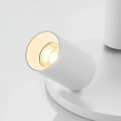 Gang|Loftlamper ^ Arcchio spotlight Brinja, hvid, rund, Ø 6 cm, 3 lyskilder, GU10