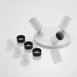 Gang|Loftlamper ^ Arcchio spotlight Brinja, hvid, rund, Ø 6 cm, 3 lyskilder, GU10