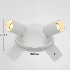 Arcchio Gang|Loftlamper > spotlight Brinja, hvid, rund, Ø 6 cm, 2 lyskilder, GU10