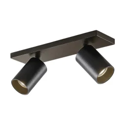 Arcchio Loftlamper|Pendellamper > spotlight Brinja, sort, kantet, Ø 6 cm, 2-faset, GU10