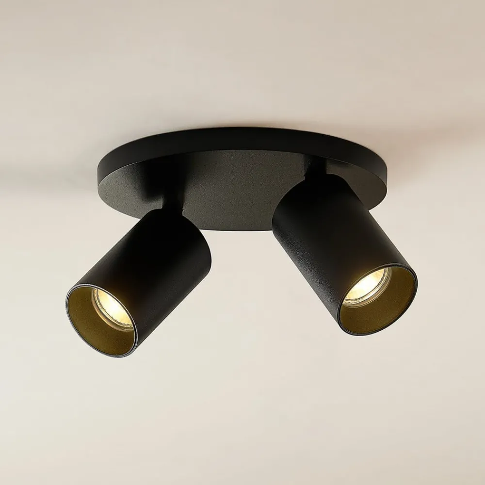 Arcchio Loftlamper|Loftlamper > spotlight Brinja, sort, rund, Ø 6 cm, 2 lyskilder, GU10