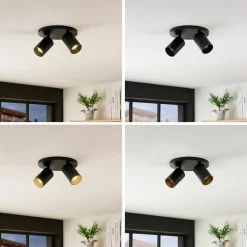 Arcchio Loftlamper|Loftlamper > spotlight Brinja, sort, rund, Ø 6 cm, 2 lyskilder, GU10