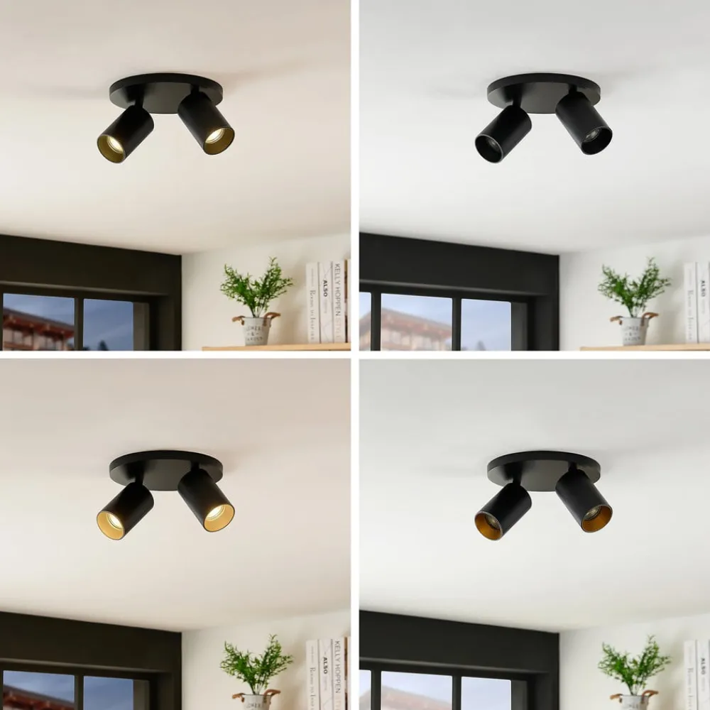 Arcchio Loftlamper|Loftlamper > spotlight Brinja, sort, rund, Ø 6 cm, 2 lyskilder, GU10