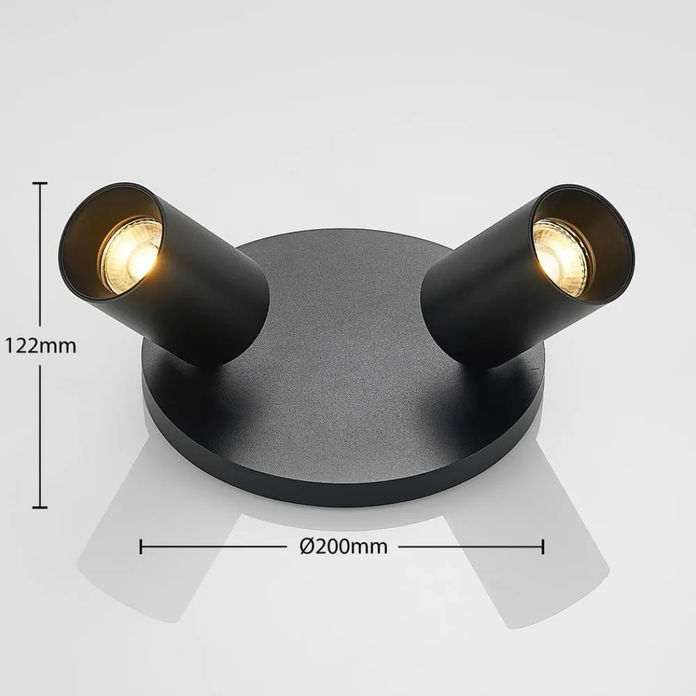 Arcchio Loftlamper|Loftlamper > spotlight Brinja, sort, rund, Ø 6 cm, 2 lyskilder, GU10