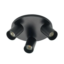 Arcchio Gang|Loftlamper > spotlight Brinja, sort, rund, Ø 6 cm, 3 lyskilder, GU10