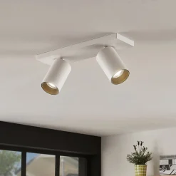 Loftlamper|Loftlamper ^ Arcchio spotlight Brinja, sæt med 2, hvid, kantet, 2 lyskilder, GU10