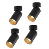 Arcchio Gang|Loftlamper > spotlight Brinja, sæt med 4, sort, rund, Ø 6cm, GU10