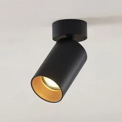 Gang|Loftlamper ^ Arcchio spotlight Brinja, sæt med 2, sort, rund, Ø 6cm, GU10
